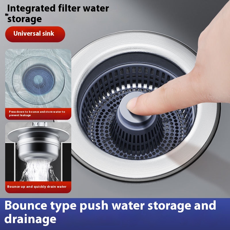 Stainless Steel Press Sink Filter — Anti-Clog - Image 3