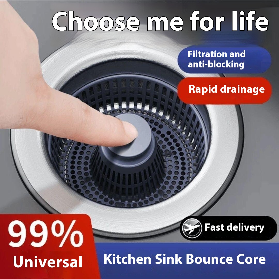 Stainless Steel Press Sink Filter — Anti-Clog - Image 2